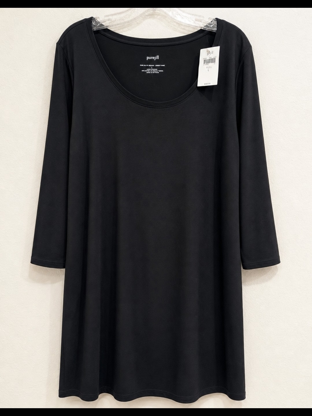 NEW Pure Jill Black Tunic Top/Dress – Size L